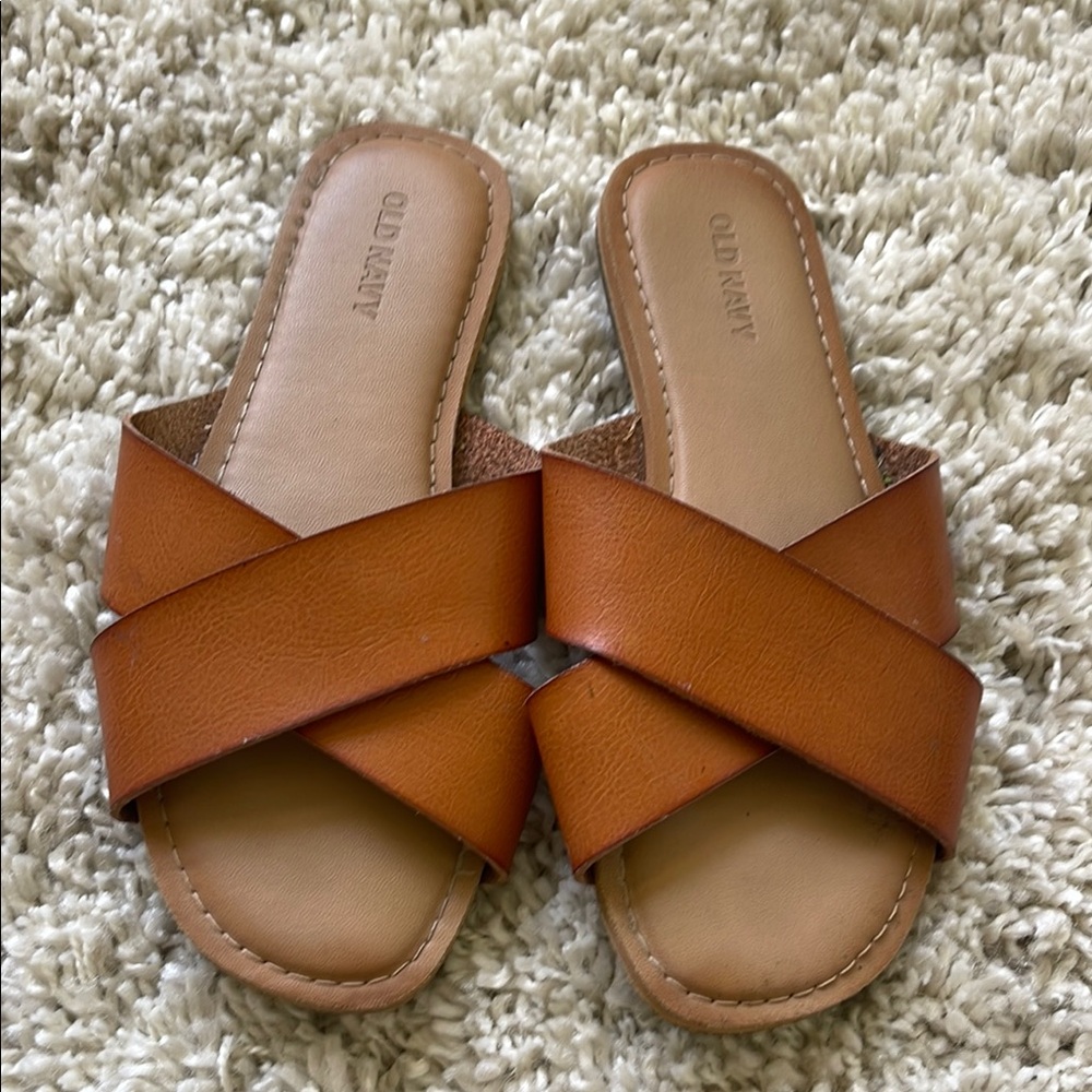 Old Navy Women's Brown Slide Sandals